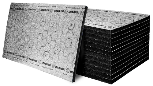 Теплоизоляция ПЕНОФОЛ Black Евроблок тип А толщина 20 мм, ширина 600 мм, длина 1000 мм (0,6 м²), завод ЛИТ