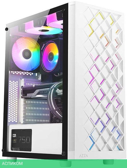 Корпус Azza Spectra белый без БП (CSAZ-280W)