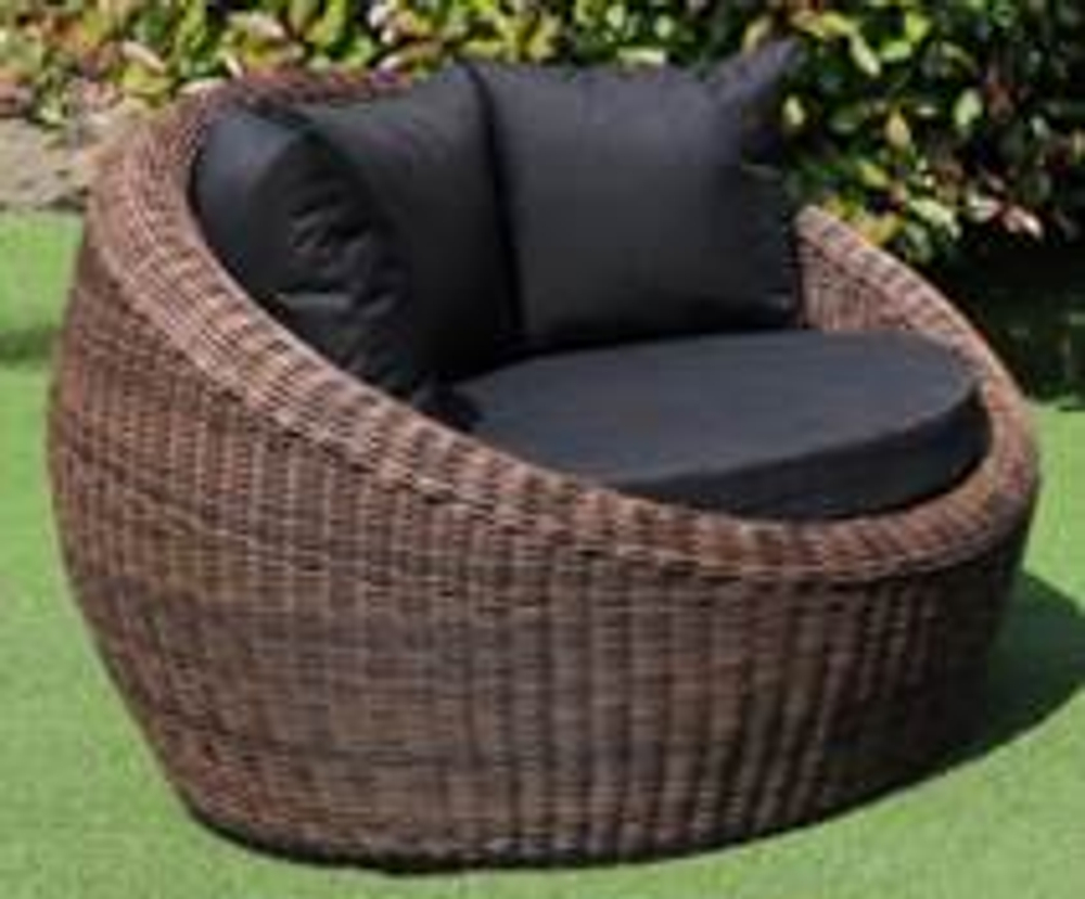 "Барселона" кресло из искусственного ротанга, цвет соломенный