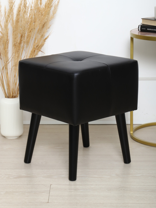 Пуф "Twist" экокожа черный/венге