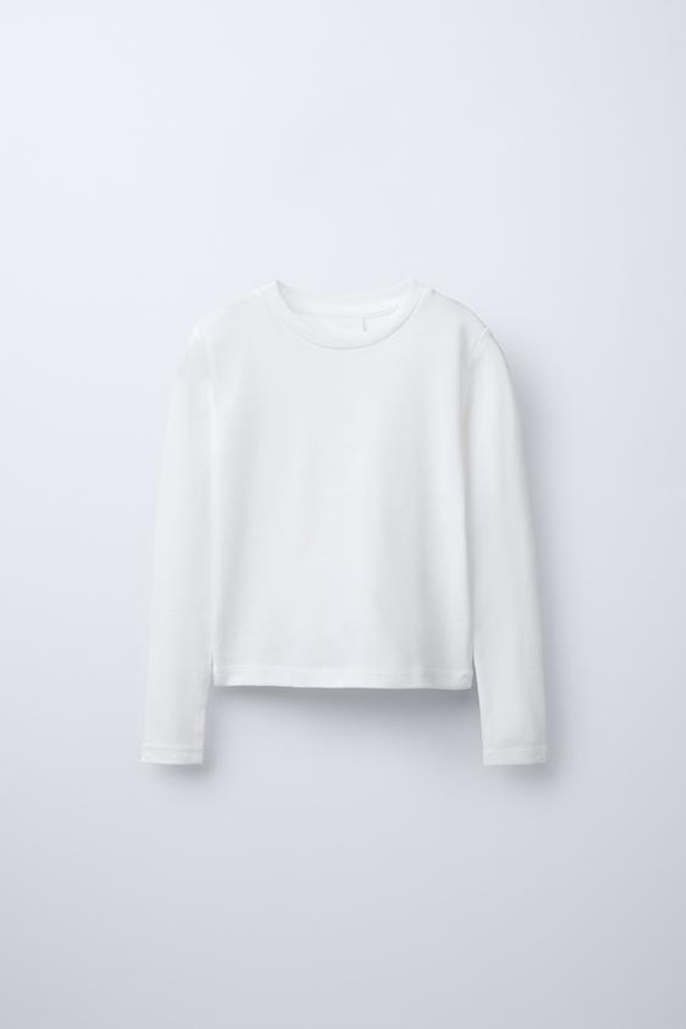 ZARA ТРИКОТАЖНЫЙ ТОП С КОНТРАСТНЫМИ РУКАВАМИ, СИНИЙ