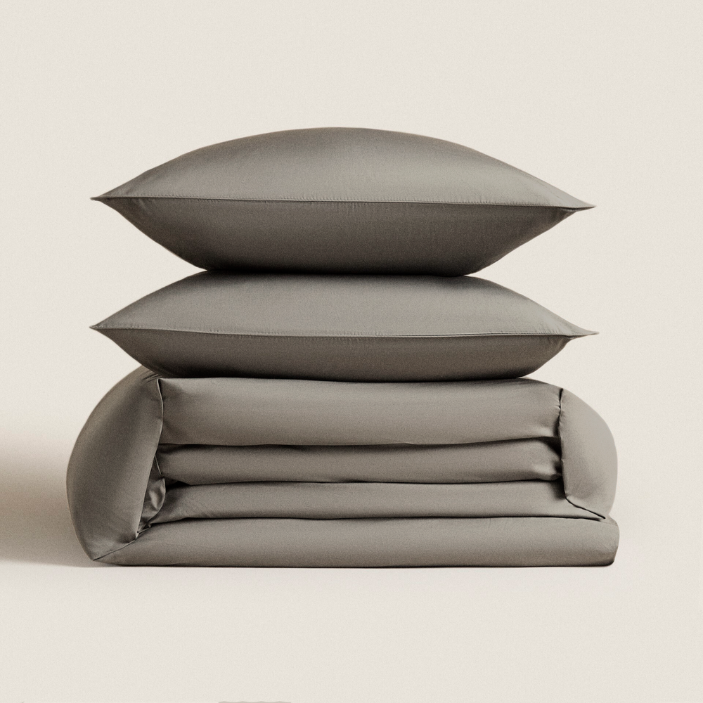 Комплект из сатина пододеяльник на молнии 145*215 см и наволочка 50*70(1шт) см