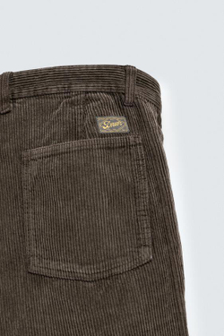 ZARA ВЕЛЬВЕТОВЫЕ БРЮКИ CARROT FIT, КОРИЧНЕВЫЙ