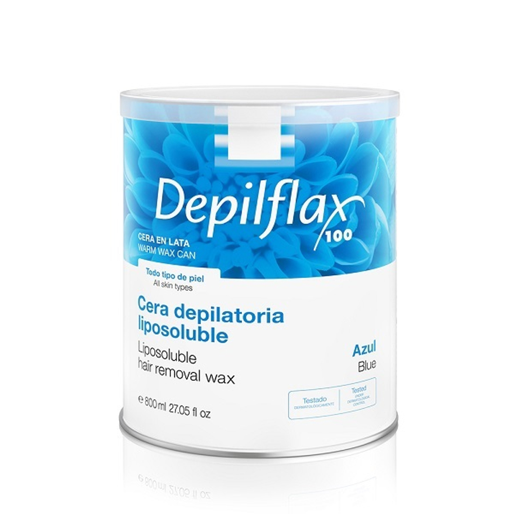 Воск теплый в банке Depilflax Азуленовый 800мл