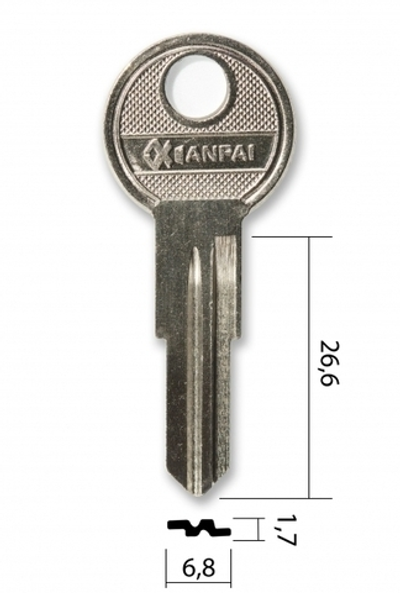 Заготовка английского ключа 10351 SSO1 SSO1/EVG2 ED2 X_SISO (ПОЧТА) К