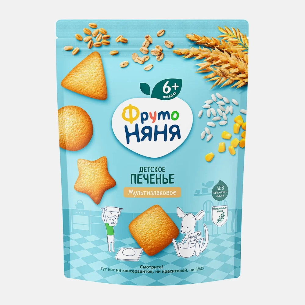 Печенье Мультизлаковое с 6 месяцев Фрутоняня 120г