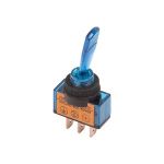 Тумблер 12В 20А (3c) вкл-выкл однополюсный с синей подсветкой (ASW-13D) REXANT