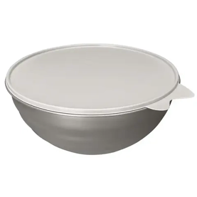 Миска с крышкой 1,55л «WAVE» металлик бежевый