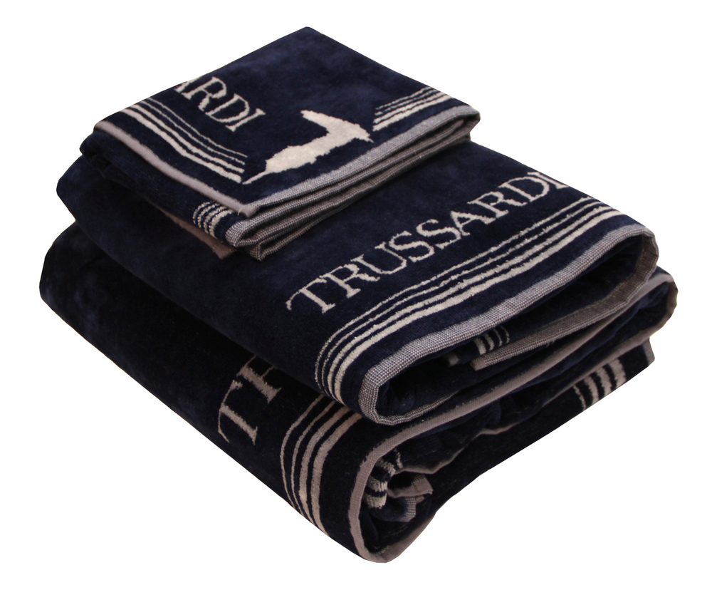 Полотенце пляжное 95х150 Trussardi Frame 002 blue