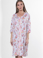 Милый короткий халат на молнии (Размер: 4X) (Цвет: розовый)