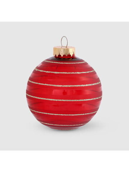 Ёлочный шар 8 см "Дух праздника" красный