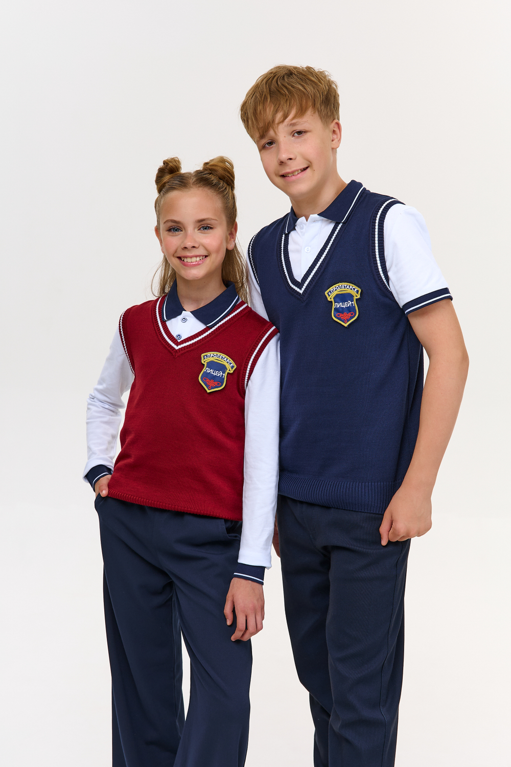 Жилет школьный вязаный (с липучкой)