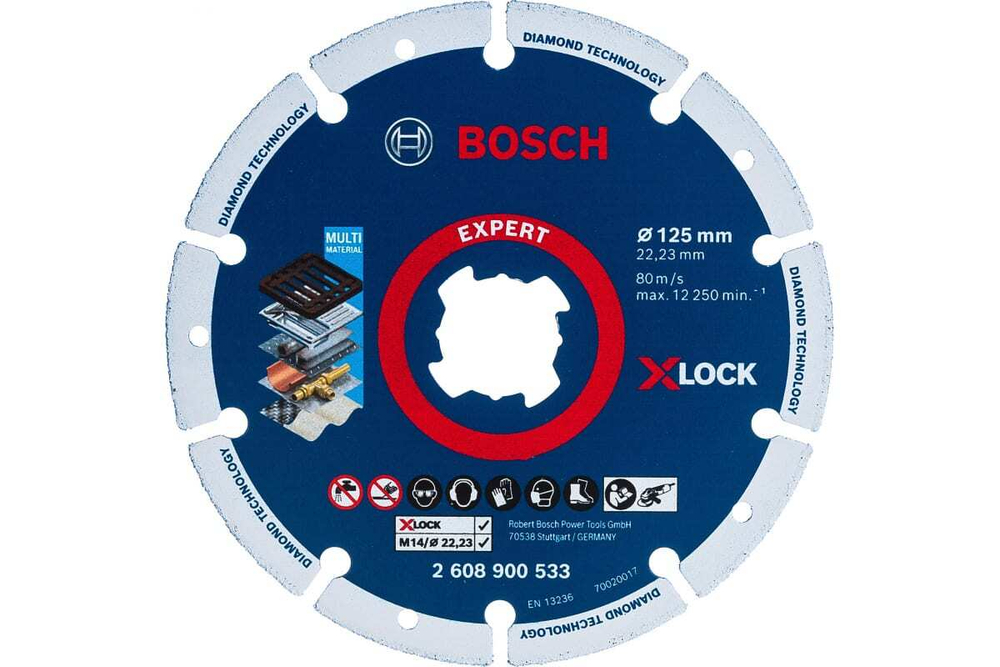 Диск алмазный по металлу X-LOCK (125х22 мм) Bosch 2608900533