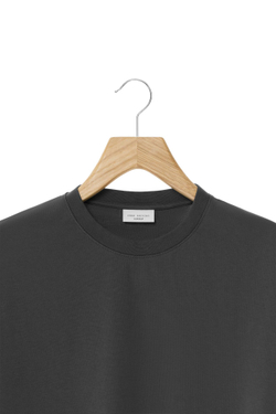 ZARA ФУТБОЛКА MEDIUM WEIGHT КЛАССИЧЕСКОГО КРОЯ ORIGINS, УГОЛЬНЫЙ