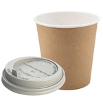 Стаканчик бумажный для Cake to go, 0.25л, крафт с крышкой