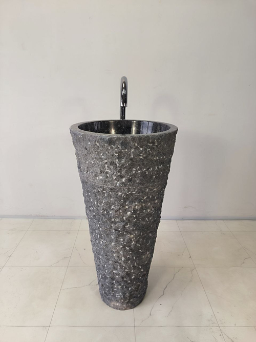 Раковина напольная из мрамора Pedestal Grey Marmo MN-65917 45х45х90 из натурального камня