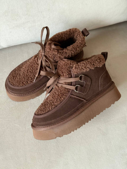 Угги из натуральной замши/мех