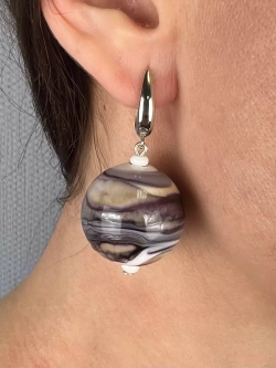 Серьги бижутерия из муранского стекла