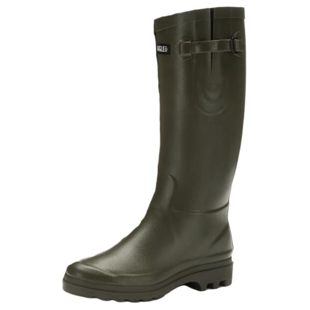 AIGLE Abrasion Resistant Cushioning Fashion Rain Boots Women"s Green