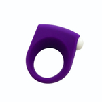 Фиолетовое эрекционное кольцо Puggle Vibrating Ring with Bullet (Цвет: фиолетовый)