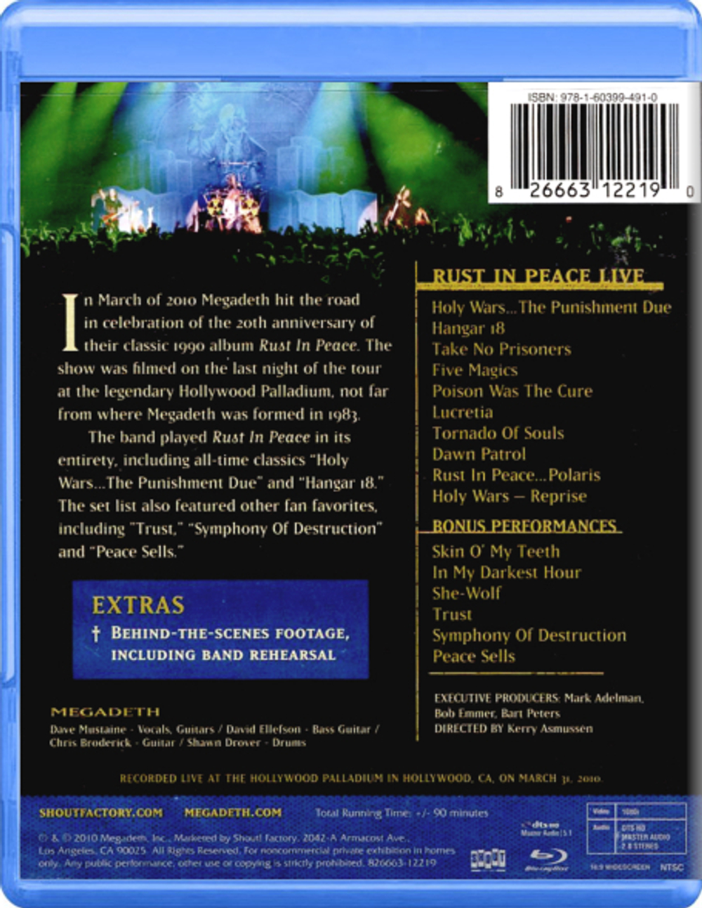 MEGADETH - RUST IN PEACE LIVE NEW BLU-RAY 826663122190| eBay