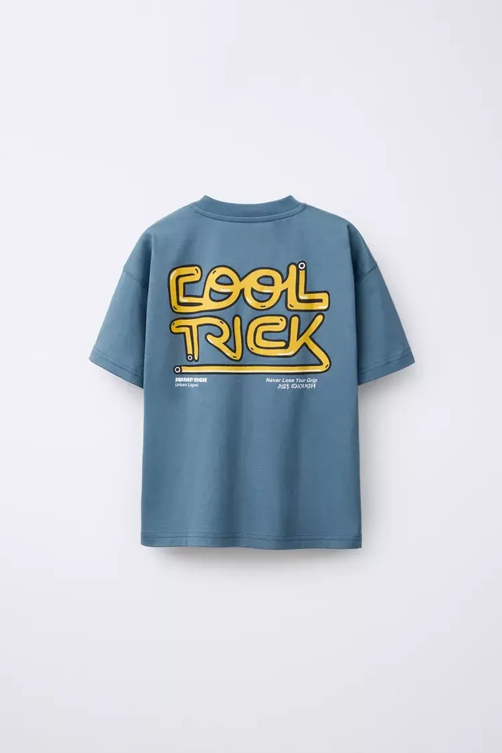 ZARA ФУТБОЛКА С НАДПИСЬЮ, СИНИЙ