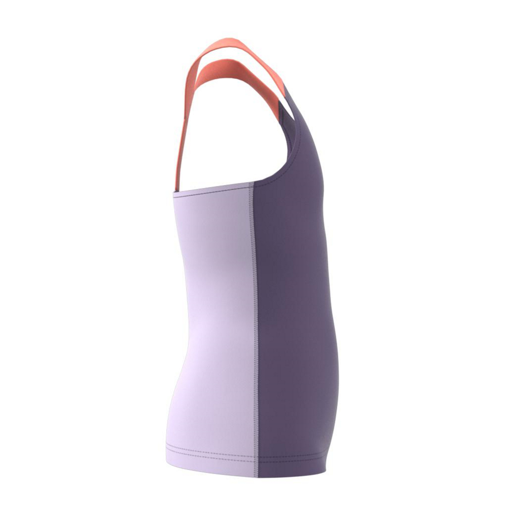 Футболка для девочки теннисная Adidas Y-Tank Aero Ready - tech purple/shock yellow