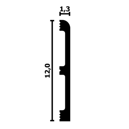 Напольный плинтус из дюрополимера Перфект Плюс P68