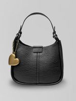 Сумка 6666-9 однотонная маленькая с косметичкой внутри и брелоком-сердце