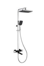 12071-C Душевая система с термостатом (ЧЕРНЫЙ) GANZER (5/1шт)