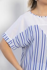 Блуза Амальгама (бело-сиреневая) Б12840-24М LT Collection