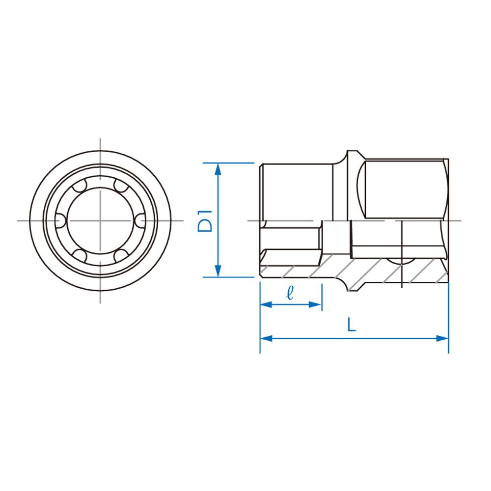 KING TONY (9AW4911) Головка специальная торцевая 1/2", RIBE M10S, для натяжного ролика Toyota