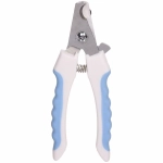 Когтерез для животных «ЗООУЛЬТРА», пружинный механизм, ручки прорезиненные - волна, цвет белый / голубой, 16см