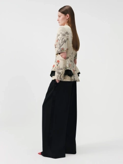 Жакет принтованный с баской OLA OLA