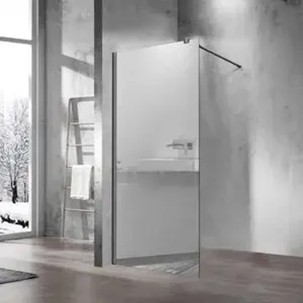 Душевая перегородка Walk-In VSW-1H100MRGM, 1000*2000, вороненая сталь, стекло зеркальное, , шт