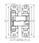 Петля скрытая MORELLI HH-4 SN матовый никель (20 кг-1петля) регулируемая