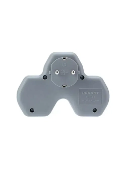 Тройник для розетки электрический, 16 А с заземлением REXANT