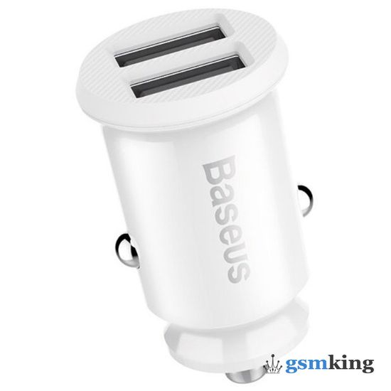 Baseus Grain Car Charger White CCALL-ML02