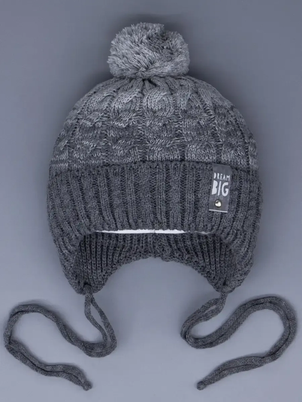 Шапка для мальчика осенняя на завязках