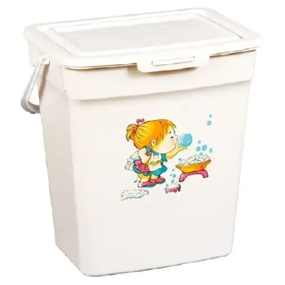 Ведро для порошка 9л (Слоновая кость) (комплект 30 шт)