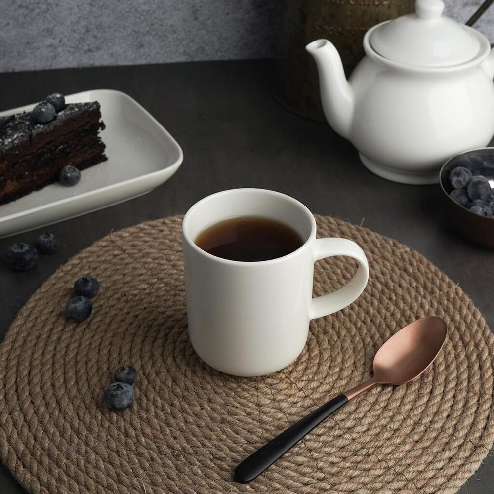 Кружка 275 мл белая d 7,4 см h9,2 см фарфор Coupe Fine Plus Noble [6]