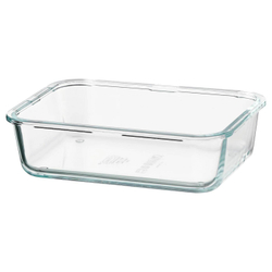 IKEA 365+ Контейнер для пищевых продуктов, прямоугольный/стеклянный, 1,0 л