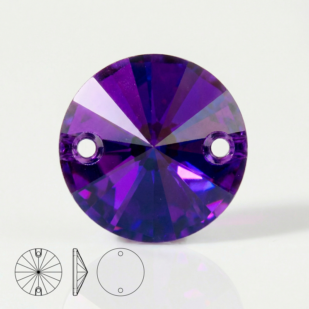 Пришивные стеклянные стразы (Purple Velvet / Пурпурный бархат) Rivoli