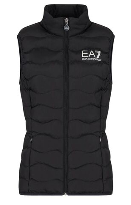 Женская теннисная жилетка EA7 Woman Woven Bomber Jacket - Black