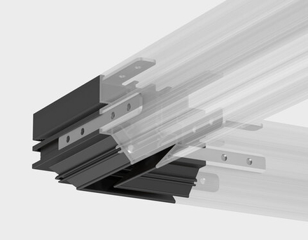 Ambrella Коннектор угловой 90° для шинопровода в натяжной потолок системы крепления Гарпун Magnetic standard 48V 10mm Track System GL1981