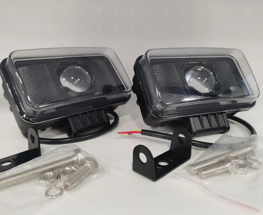 J59 (2 штуки арт.9012) / Противотуманная фара светодиодная 25W/35W ДАЛЬНИЙ/БЛИЖНИЙ 12-24V (за 2 шт. / комплект)