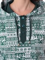 Толстовка К-77Х/зеленобелый-олень