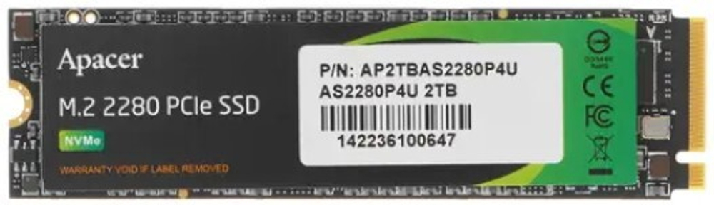 Накопитель SSD M.2 2280 Apacer AP2TBAS2280P4U-1 2000 ГБ
