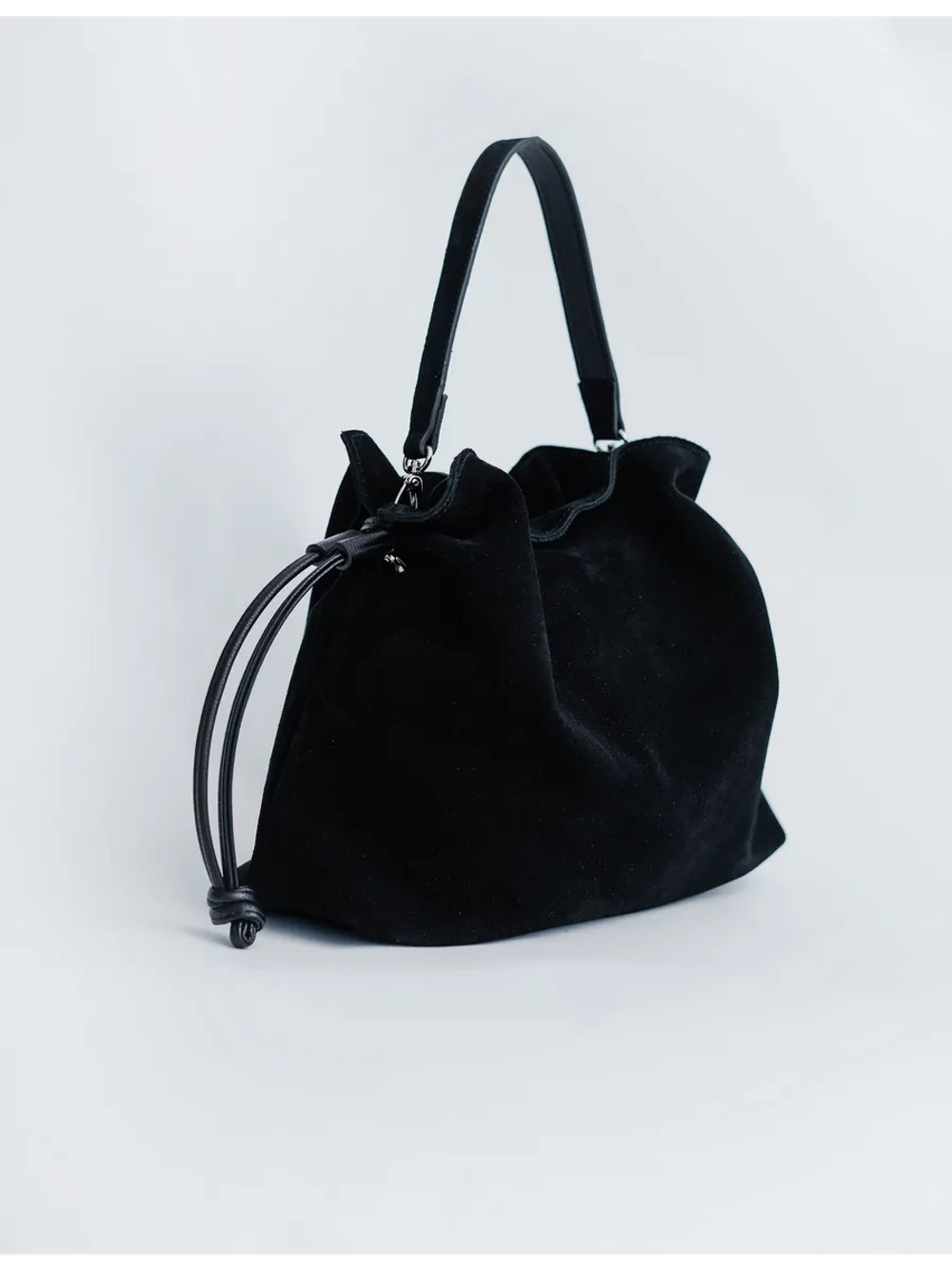 сумка через плечо средняя натуральная замша