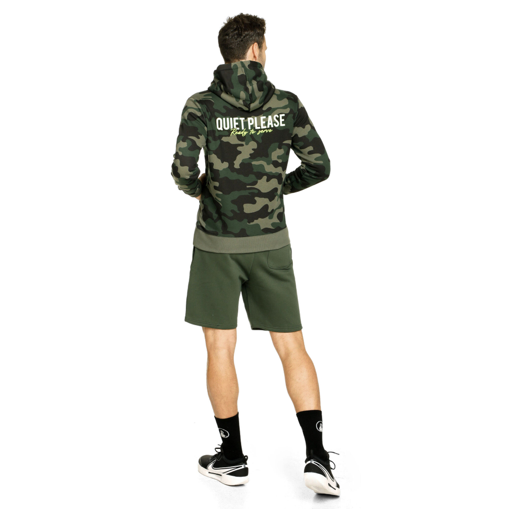 Мужская кофта теннисная Quiet Please AOP Camou "Ready To Serve" Hoody Men - Khaki, Olive
